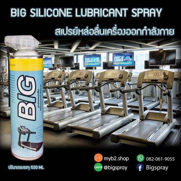 สเปรย์หล่อลื่นเครื่องออกกำลังกาย BIG LUBRICANT SILICONE 530 ml.
